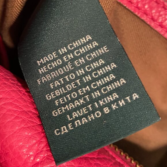 Ralph Lauren Pebbled Leather Shoulder Bag - Hot Pink - Brass Hardware - Picture 15 of 15